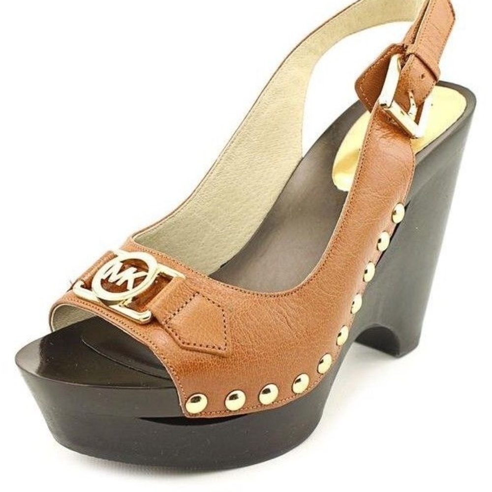 Michael Kors Brown Wedge Sandals